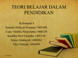 Research paper thumbnail of TEORI-TEORI BELAJAR DALAM PENDIDIKAN