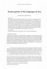 Research paper thumbnail of Neuter gender in the languages of Aru