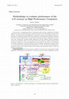 Research paper thumbnail of Methodology to evaluate performance of the I/O systems on High Performance Computers