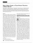 Research paper thumbnail of Halouani JSCR 2014 SMALL-SIDED GAMES IN TEAM SPORTS TRAINING: A BRIEF REVIEW