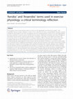 Research paper thumbnail of Chamari SMO 2015 ‘Aerobic’ and ‘Anaerobic’ terms used in exercise physiology: a critical terminology reflection