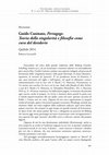 Research paper thumbnail of Recensione di Roberta Guccinelli a G. Cusinato, Periagoge (LoSguardo, 2015)