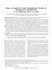 Research paper thumbnail of Home or Hospital for Stroke Rehabilitation? Results of a Randomized Controlled Trial II: Cost Minimization Analysis at 6 Months