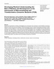 Research paper thumbnail of Developing Markets? Understanding the Role of Markets and Development at the Intersection of Macromarketing and Transformative Consumer Research