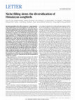 Research paper thumbnail of Niche filling slows the diversification of Himalayan songbirds