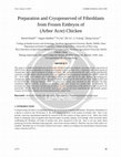 Research paper thumbnail of Preparation and Cryopreserved of Fibroblasts from Frozen Embryos of (Arbor Acre) Chicken