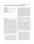 Research paper thumbnail of China’s Agri-Biotech Policy, Regulation, and Governance