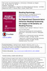 Research paper thumbnail of Do dispositional characteristics influence reading? Examining the impact of personality on reading fluency.