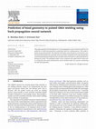 Research paper thumbnail of Prediction of bead geometry in pulsed GMA welding using back propagation neural network