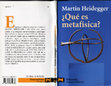 Research paper thumbnail of Heidegger Martin Que es metafisica