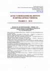 Research paper thumbnail of ACTAS Y COMUNICACIONES DEL INSTITUTO DE HISTORIA ANTIGUA Y MEDIEVAL ESTADO DE LAS INVESTIGACIONES – PERÍODO 2011 Presentación anual de avances de investigación de integrantes del Instituto de Historia Antigua y Medieval 12 y 13 de Diciembre de 2011