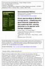 Research paper thumbnail of Green partnerships in Britain's energy sector – classifying non-governmental organisations and exploring their varying potential to co-operate with energy companies