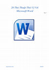 Research paper thumbnail of 20 Thủ Thuật Thú Vị Với Microsoft Word Phần 1+2