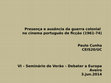 Research paper thumbnail of Presença e ausência da guerra colonial no cinema português de ficção 1961-74 (2014)