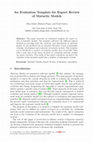 Research paper thumbnail of An Evaluation Template for Expert Review of Maturity Models