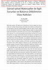 Research paper thumbnail of Görsel-İşitsel Materyallerle İlgili Sorunlar ve Bütünce Dilbiliminin Olası Katkıları