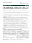 Research paper thumbnail of The hexane fraction of Ardisia crispa Thunb. A. DC. roots inhibits inflammation-induced angiogenesis