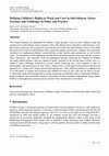 Research paper thumbnail of Defining children's rights and responsibilities in Sub-Saharan Africa: tensions and challenges in policy and practice