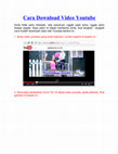 Research paper thumbnail of Cara Download Video Youtube