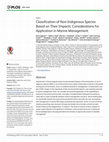 Research paper thumbnail of Classification of Non-Indigenous Species Based on Their Impacts: Considerations for Application in Marine Management