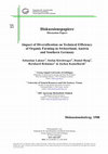 Research paper thumbnail of Impact of Diversification on Technical Efficiency  of Organic Farming in Switzerland, Austria  and Southern Germany