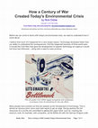 Research paper thumbnail of How a Century of War Created Today's Environmental Crisis By Rick Doble