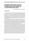 Research paper thumbnail of Tritsaroli P. & Valentin F. 2008. Byzantine burial practices for children; case studies based on a bioarchaeological approach to cemeteries from Greece.