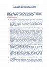 Research paper thumbnail of SIGNOS DE PUNTUACIÓN