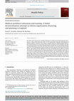 Research paper thumbnail of Medical workforce education and training: A failed decentralisation attempt to reform organisation, financing, and planning in England. Health Policy 2015, 119:12.