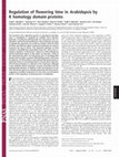 Research paper thumbnail of Regulation of flowering time in Arabidopsis by K homology domain proteins