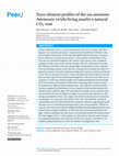 Research paper thumbnail of Trace element profiles of the sea anemone Anemonia viridis living nearby a natural CO 2 vent