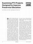 Research paper thumbnail of Examining PT3 Projects Designed to Improve Preservice Education