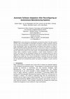 Research paper thumbnail of Automatic Software Adaptation After Reconfiguring an Autonomous Manufacturing Systems