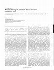 Research paper thumbnail of A burst of energy in metabolic disease research