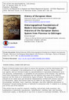 Research paper thumbnail of Historiographical Foundations of Modern International Thought: Histories of the European States-System from Florence to Göttingen