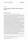 Research paper thumbnail of In fear of refugees: the politics of Border Protection in Australia