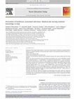 Research paper thumbnail of Prevention of healthcare associated infections: Medical and nursing students' knowledge in Italy