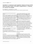 Research paper thumbnail of Variation in clearance and ingestion rates by larvae of the black-lip pearl oyster (Pinctada margaritifera, L.) feeding on various microalgae