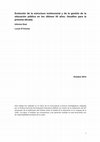 Research paper thumbnail of Evolución de la estructura institucional y de la gestión de la educación pública en los últimos 50 años. Desafíos para la próxima década. Informe final