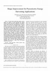 Research paper thumbnail of Shape influence on the performance of beam-based piezoelectric energy harvesters