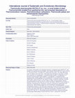 Research paper thumbnail of Thermorudis pharmacophila WKT50.2T sp. nov., a novel isolate of class Thermomicrobia isolated from geothermal soil, and emended descriptions of Thermomicrobium roseum, Thermomicrobium carboxidum, Thermorudis peleae and Sphaerobacter thermophilus