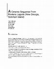 Research paper thumbnail of A ceramic sequence from Roviana Lagoon (New Georgia, Solomon Island)