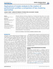 Research paper thumbnail of Applications of cluster analysis to the creation of perfectionism profiles: a comparison of two clustering approaches