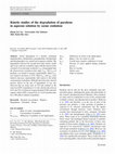 Research paper thumbnail of Kinetic studies of the degradation of parabens in aqueous solution by ozone oxidation