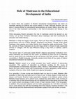 Research paper thumbnail of Role of Madrasas in the Educational Development of India