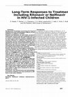 Research paper thumbnail of Long-term responses to treatment including ritonavir or nelfinavir in HIV-1-infected children. Pediatric AIDS Group of Switzerland