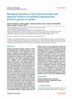 Research paper thumbnail of Biological activities of the hydro-alcoholic and aqueous extracts of Achillea fragrantissima (Forssk.) grown in Jordan