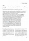 Research paper thumbnail of Ancient human tooth samples used for TB paleomicrobial research