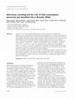 Research paper thumbnail of Diarrhoea, vomiting and the role of milk consumption: perceived and identified risk in Bamako (Mali)