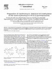 Research paper thumbnail of Preparation of clarithromycin. Selective 6-O-methylation of the novel erythromycin A 9-O-(2-pyrimidyl)oxime